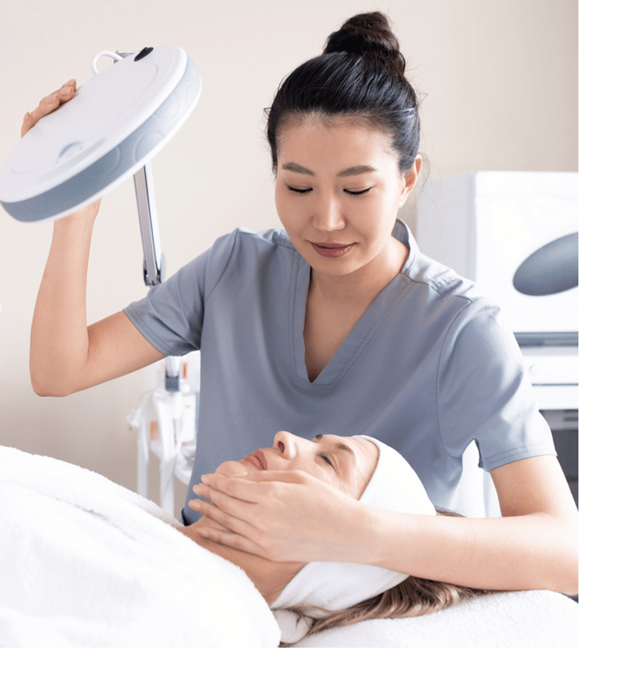 a person sitting on a table