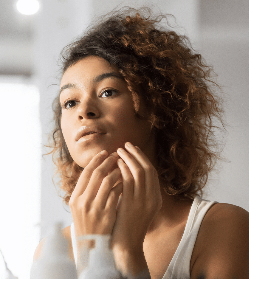 a young woman taking a selfie
